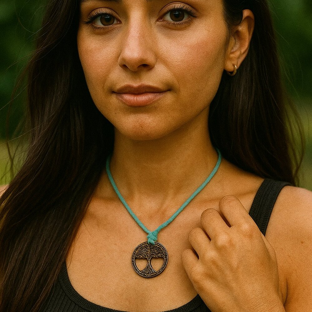 Tree of Life Suede Necklace